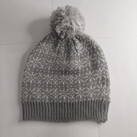 Jessica pompom hat, gray, one size - Picture 4 of 4